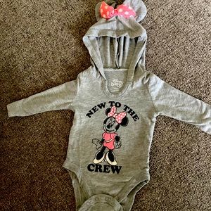 Gray color onesie with hood